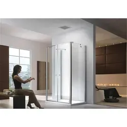 Glaszentrum Hagen Saturn U-Duschkabine 140x80x195 cm - Transparent - Moderne Duschkabine mit Eckeinstieg und Klarglas, ideal für platzsparende Bäder. Die wasserabweisende Beschichtung sorgt für einfache Reinigung und optimalen Komfort. Robuste Aluminiumprofile garantieren eine einfache Montage.