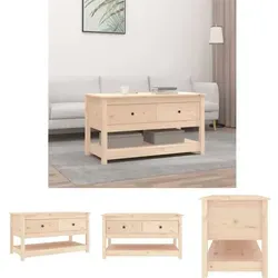 Vidaxl Couchtisch aus massivem Kiefernholz 102x49x55 cm