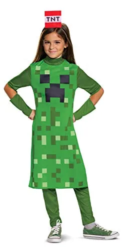 Disguise Offizielles Creeper Minecraft Kostüm Mädchen Faschingskostüme Kinder Kostüm Minecraft Kostum Kinder Karneval Kostüme Geburstag M