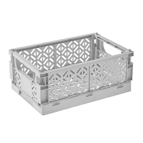 keeeper fritzi Faltbare Dekobox, 9,63 l, Zusammenklappbare Box, Kompakt und platzsparend, Grau (Nordic Grey)