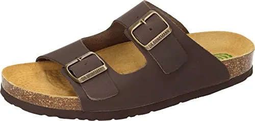 Dr. Brinkmann Pantoletten 44 EU - Pantoletten für Damen mit ergonomischem, gepolstertem Naturform-Fußbett aus echtem Fettleder, ideal für breitere Füße und angenehm leicht dank der Leichtzellsohle.