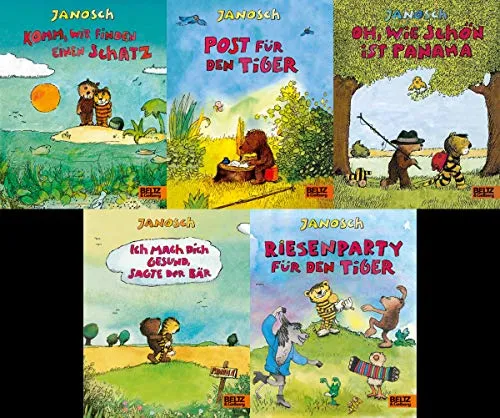Janosch-Pappbücher im Set + 1 exklusives Postkartenset