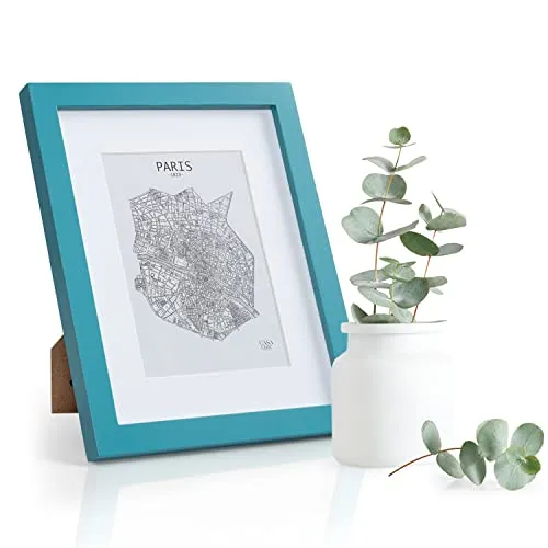 Casa Chic Bilderrahmen aus Holz 28x23 cm - Wand- & Tischbilderrahmen, aus echtem Holz mit Passepartout, schützt deine Bilder vor Schmutz und Kratzern und eignet sich für vertikale und horizontale Präsentation.