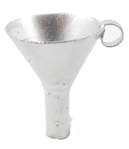 Puppenhaus Silber Kegel Trichter Wein Liquid Gießen Hopper Küchenzubehör