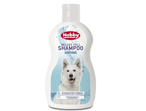 Nobby 74868 Helles Fell Shampoo - 355 g, für Hunde mit hellem Fell, intensiviert die Fellfarbe und erhöht den Glanz