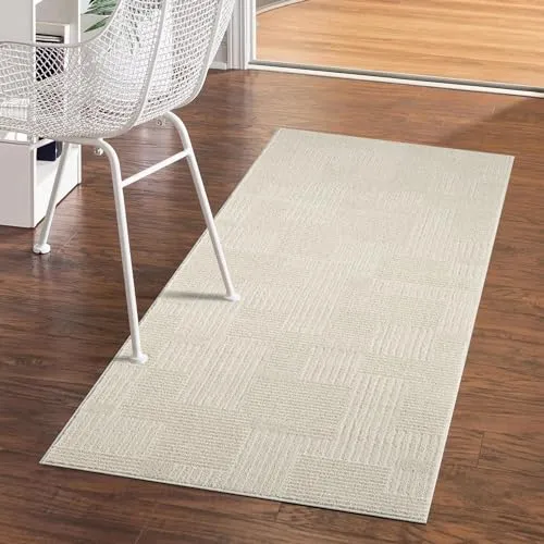 Beige Kurzflor Teppich 80x150 cm von Carpet City