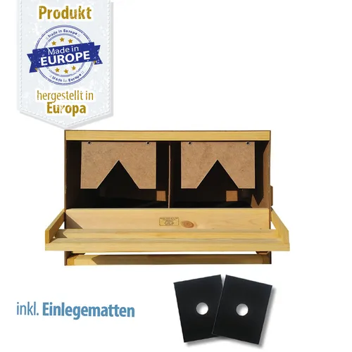 Legenest - Abrollnest - Hühnernest - Holz - 2 Abteilungen groß - Unterteil