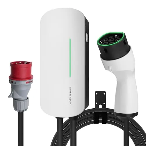 EVSEdesigner Wallbox 11kW mit CEE-Stecker Typ 2 Heimladestation für Elektrofahrzeuge Dreiphasig 6M Kabel für den Außen- und Innenbereich
