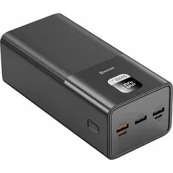 Swissten Powerbank Power Line 50.000 mAh - Schwarz - Powerbank mit 50.000 mAh, 100 W Ausgang für schnelles Laden und 4 Anschlüsse. Ideal für Laptops, Smartphones und mehr, sicher aus nicht brennbarem Material.