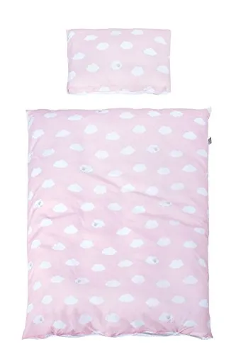 roba Kinderbettwäsche 100 x 135 cm - Kleine Wolke - 2-teiliges Set in Rosa - Hochwertige 2-teilige Bettwäsche für Babys aus 100% Baumwolle, inklusive Decken- und Kissenbezug. Weich, atmungsaktiv und maschinenwaschbar – ideal für gemütliche Nächte im Kinderzimmer.
