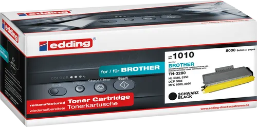 edding Toner EDD-1010 - Schwarz, 8000 Seiten Reichweite, umweltfreundlich und kompatibel mit Brother TN-3280