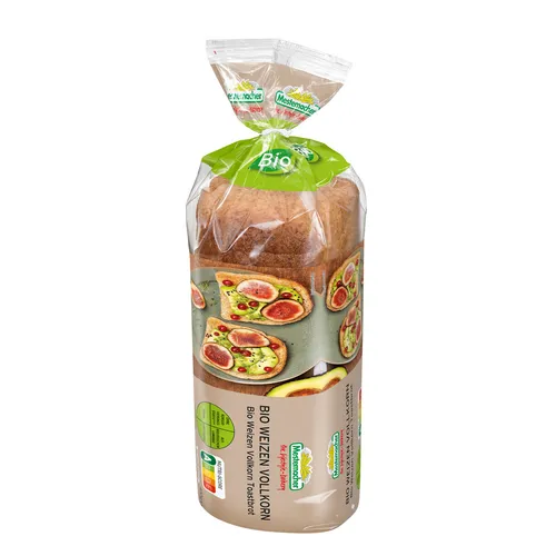 Mestemacher Bio Weizen Vollkorn Toastbrot Brot und Backwaren 400g