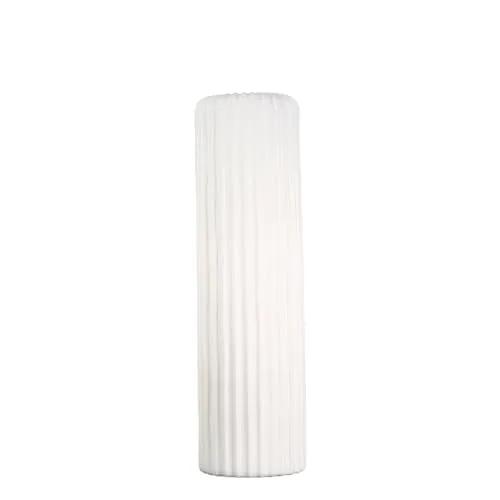 Casablanca Vase - Fjord - Keramik mit Rillenstruktur, H. 76 cm - Elegante weiße Keramikvase mit einzigartiger Rillenstruktur, ideal für stilvolle Dekoration in jedem Raum.