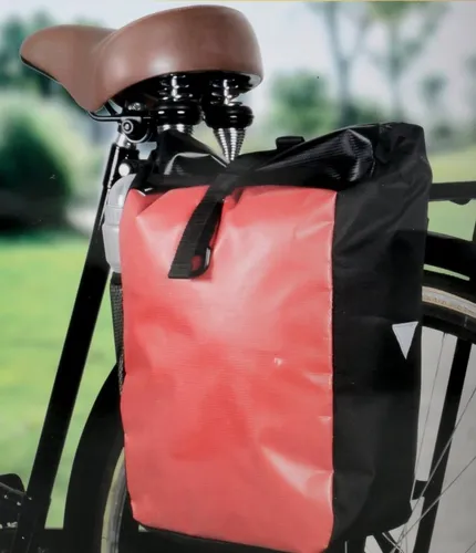 Dunlop Fahrradtasche für Gepäckträger - Umrüstbar zur Schultertasche - Praktische Fahrradtasche aus wasserfestem Material, ideal für Einkäufe und Arbeitsmaterial. Einfach am Gepäckträger zu befestigen und schnell in eine Schultertasche umwandelbar. Mit reflektierendem Stoffdreieck für mehr Sicherheit.