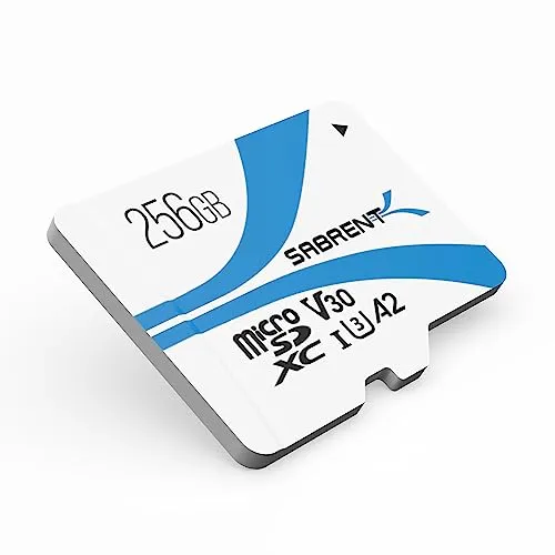 SABRENT Micro SD Karte 256GB V30, SD Karte UHS-I A2, speicherkarte MicroSDXC, Class 10, U3, Full HD & 8K UHD Karte, Biz zu 100MB/s (SD-MQ30-256)