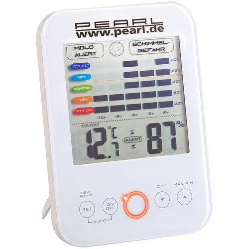 PEARL Schimmelalarm: Digital-Hygrometer mit Schimmel-Alarm und LCD-Display