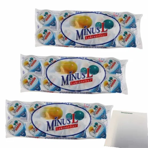 Minus L Kaffeesahne laktosefrei 10% Fett 3er Pack 3x10x10g Döschen usy Block