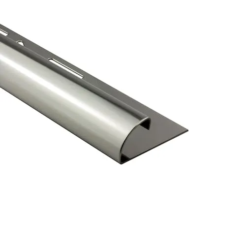 10x Viertelkreis Edelstahlschiene Fliesenschiene Fliesenprofil 25m11mm glänzend - Hochwertige Edelstahlschiene für perfekten Kantenschutz. Langlebig und pflegeleicht, ideal für Übergänge zwischen Fliesen und anderen Belägen in Wohn- und Arbeitsbereichen.
