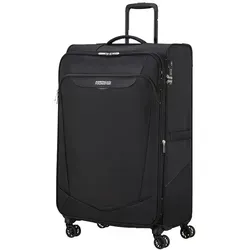 American Tourister SUMMERRIDE Spinner L EXP TSA - Schwarz - Trolley mit erweiterbarem Volumen, ideal für Reisen und ausgestattet mit TSA-Schloss für maximale Sicherheit.