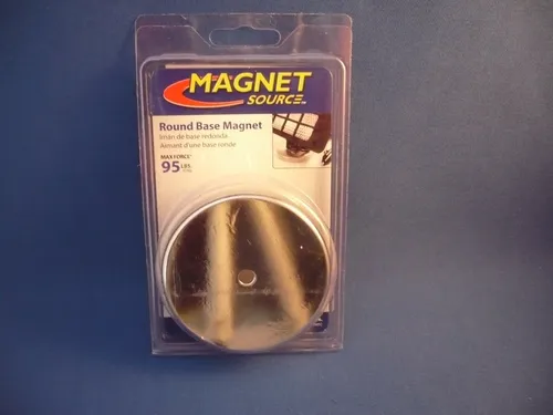 Rundmagnet 81 x 10 mm, mit Mittellochbohrung, verchromtes Gehäuse !!!