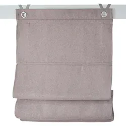 Raffrollo Ösenrollo Dimout braun 60 x 130 cm - Blickdicht und Pflegeleicht - Raffrollo in braun, dimmt das Licht um 95% und sorgt für eine gemütliche Atmosphäre. Einfache Montage ohne Bohren, waschbar bei 30°C. Ideal für Schlafzimmer und Kinderzimmer.