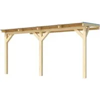 Weka Terrassenüberdachung 672 Gr. 1 Holz - Terrassenüberdachung aus hochwertigem Leimholz, bietet ganzjährigen Schutz vor Witterung und sorgt für stilvolles Ambiente. Inklusive 10 mm Doppelstegplatten für optimale Lichtdurchlässigkeit.
