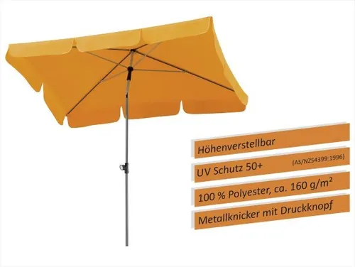 Schneider Sonnenschirm Locarno, mandarine, 180 x 120 cm in orange von Schneider Schirme