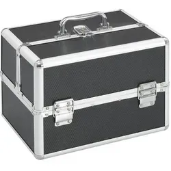vidaXL Kosmetikkoffer Schwarz 22x30x21 cm - Reisetaschen für Ihre Schönheitsprodukte, mit ausziehbarer Platte, abschließbar und praktischem Tragegriff für unterwegs!