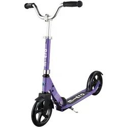 Micro Cruiser Kinderscooter Lila | Verstellbarer Lenker & Faltbar - Roller für Kinder 6-12 Jahre, ausgestattet mit großen 200-mm-Rädern für müheloses Fahren und einem höhenverstellbaren Lenker für optimale Kontrolle. Faltbar für einfache Aufbewahrung und Transport.