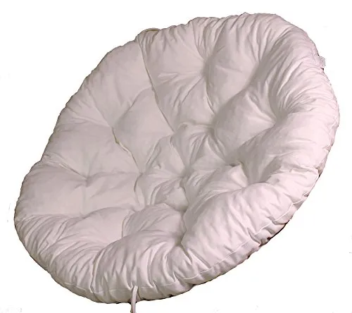 Rattani - Polster für Papasansessel, Ersatzpolster Papasan D 120 cm, Stoff weiß, Made in EU