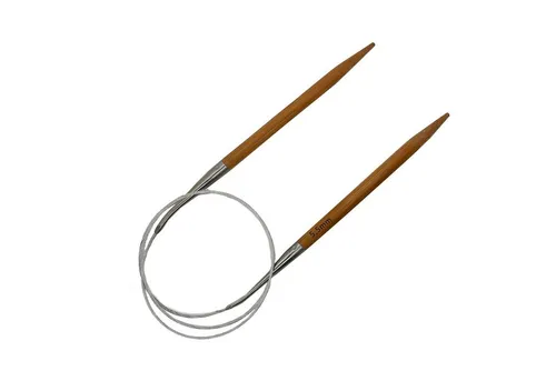 maDDma Rundstricknadeln 1 Bambus Rundstricknadel mit Edelstahlseil 80cm, 5.580