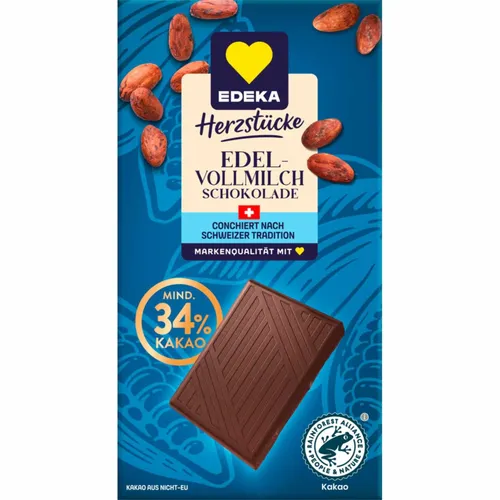 Edeka Herzstücke Edelvollmilch Schokolade 100g Tafel