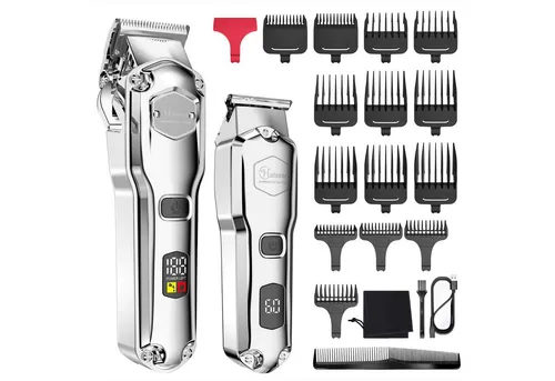 Hatteker Profi Haarschneidemaschine 4-in-1 - Multifunktionaler Haarschneider für Herren, 100% wasserdicht mit hoher Akkuleistung und präzisen Keramikklingen für perfekte Ergebnisse bei Haar- und Bartpflege.