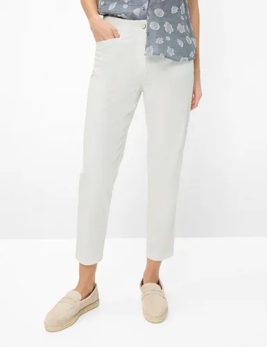 Brax Damen Chino Style MARA S OFFWHITE - Leichte Chinohose im Baumwollmix für einen entspannten Look im Sommer, ideal für vielseitige Outfits und angenehmen Tragekomfort.