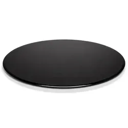 HOOZ Tischplatte aus Glas Ø 80 cm in schwarz von Hooz