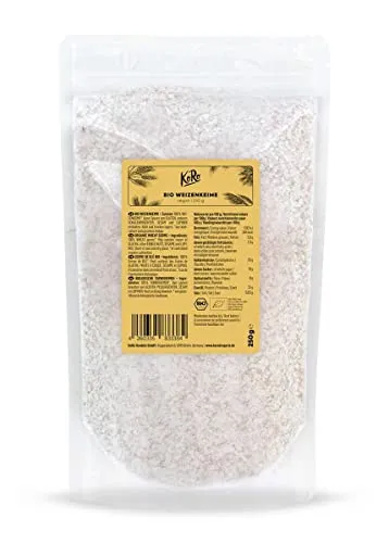 KoRo - Bio Weizenkeime 250 g- Pflanzliche Proteinquelle - Fettarm - Bio-Qualität - Als Topping, im Smoothie oder zum Backen