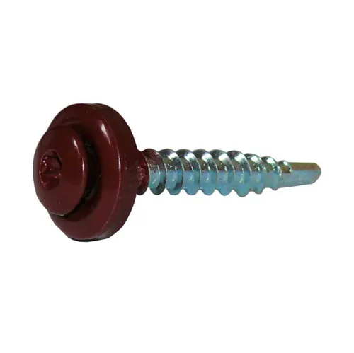Klimas WDD Trapezblechschrauben 4,8x35mm RAL-Palette, 250 St. - Selbstbohrende Spenglerschrauben für stabile Befestigungen von Profilblechen auf Holzunterkonstruktionen. Hohe Korrosionsbeständigkeit dank Zinkbeschichtung und zuverlässige Dichtung durch EPDM-Scheibe.