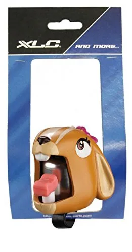 XLC Kinder Fahrradklingel Glocke Crazy Stuff Chipmunk, Mehrfarbig, 5.5 x 5.5 x 4 cm