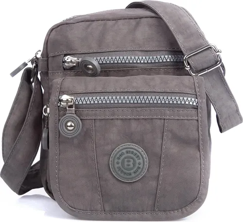 Bag Street Kleine Leicht Damen Herren Umhängetasche Grau
