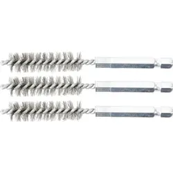 BGS Stahlbürste 12 mm Antrieb Außensechskant 6,3 mm (1/4 Zoll) 3 teilig