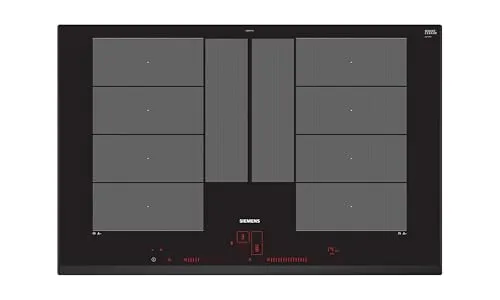 Siemens EX851LYV5E iQ700 Induktionskochfeld 80 cm - Smartes Kochfeld mit varioInduktion Plus für optimale Flexibilität, Bratsensor Plus für perfekte Ergebnisse und Home Connect für bequeme Steuerung über Smartphone.