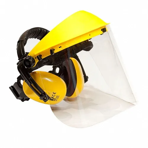 Viwanda Gesichts- und Gehörschutzkombination (großes 40x20cm klares Visier)