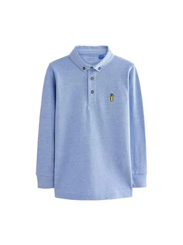 NEXT Jungen Standard Langärmeliges Polo-Shirt Blau 104