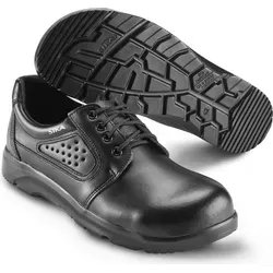 SIKA 172200 Optimax Schnürschuh S1 SRA - Schwarz - Gr. 43 - Damen Industrie & Handwerk Schuhe, robuster Schnürschuh mit Stahlkappe und atmungsaktiver Perforation für optimalen Schutz und Komfort bei der Arbeit.