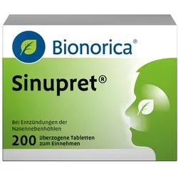 Sinupret Dragees 200 ST - Pflanzliches Arzneimittel zur Linderung von Entzündungen der Nasennebenhöhlen. Ideal bei akuten und chronischen Beschwerden, fördert die natürliche Heilung und ist für Erwachsene sowie Kinder ab 6 Jahren geeignet.