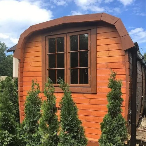 Holzsauna Kiefernholz Saunahaus für 6 Personen - Geräumige Außensauna im modernen Design, ideal für entspannende Stunden. Mit hochwertigem Kiefernholz und elektrischer Heizung für komfortable Nutzung.
