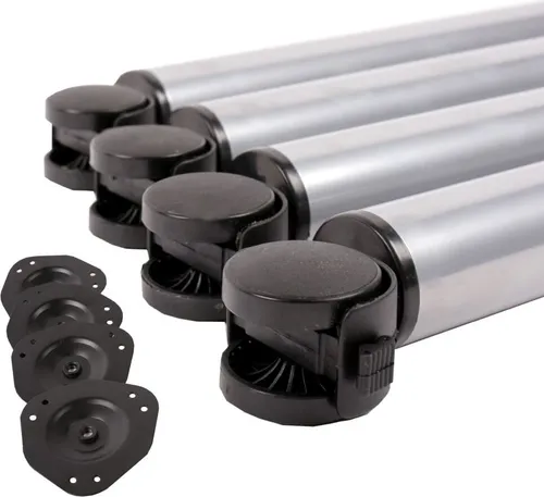 MS Beschläge 4er Set Tischbeine auf Rollen mit Feststellbremse - Zubehör für Möbel: 710mm hohe Tischbeine auf Rollen mit Feststellbremse für optimale Mobilität und Stabilität, erhältlich in 5 Farben.