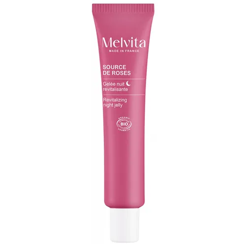 MELVITA Source de Roses - Revitalisierendes Nacht-Gel 40ml - Nachtpflege mit feuchtigkeitsspendenden Inhaltsstoffen, ideal für erholte und strahlende Haut am Morgen.