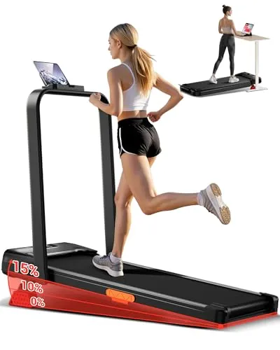 Klappbares Laufband für Zuhause mit Steigung und leisem Motor