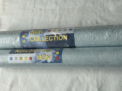 Vliestapete new walls AS  2x 37395-3  (2 Rollen) Uni Struktur Blau Wohnzimmer